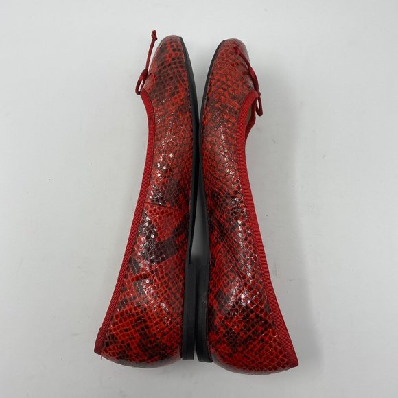 Lola Red Snake Leather (LOL29) – French Sole Lola French Sole Red Snake Leather Women\'s flats Size 38